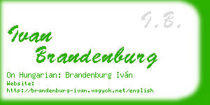 ivan brandenburg business card