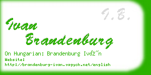 ivan brandenburg business card